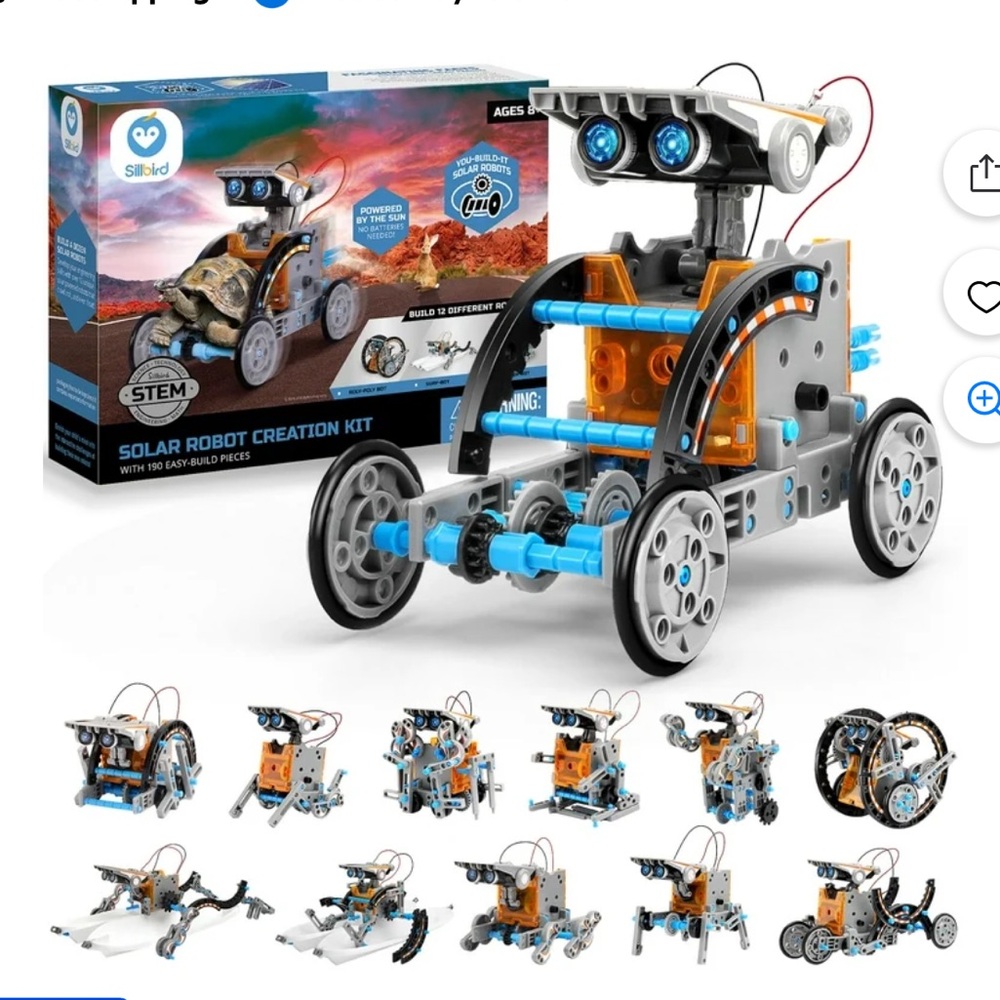 Stem Kit Build your own Robot Solar New in Box Learning Toy Gift